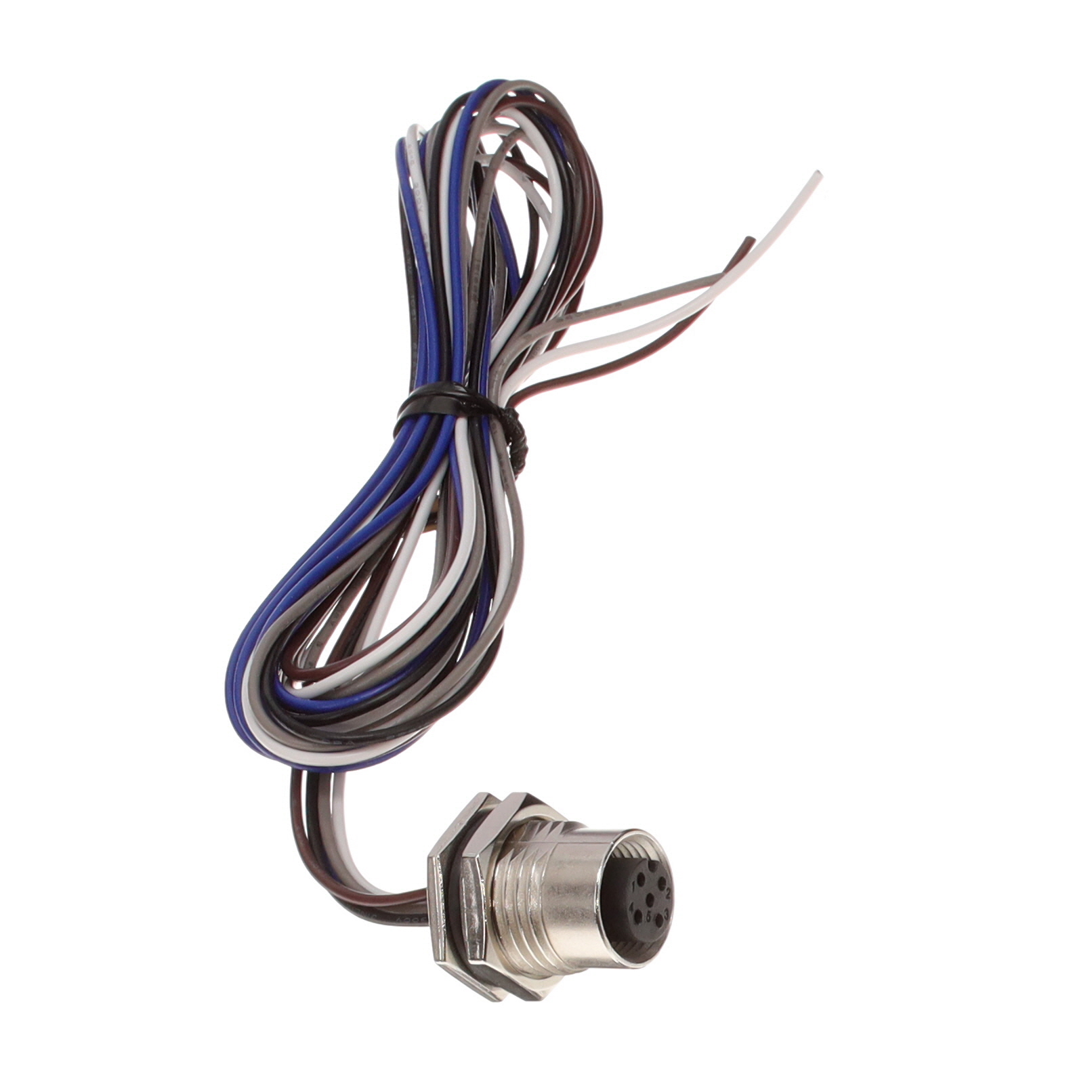 【M12A-05PFFC-SF8BA0】CIRC CBL 5POS PLUG TO WIRE 3.28'