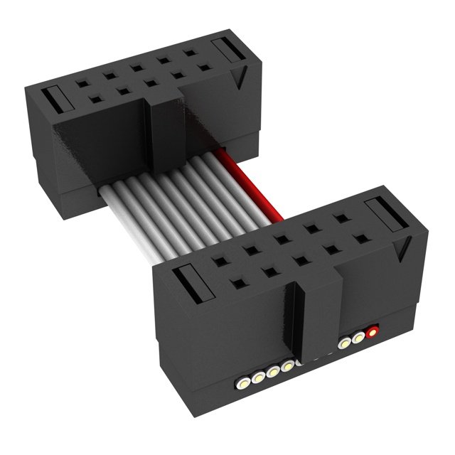 CABLE ASSEM .05" 10POS F-F 6"【FFSD-05-D-06.00-01-N】