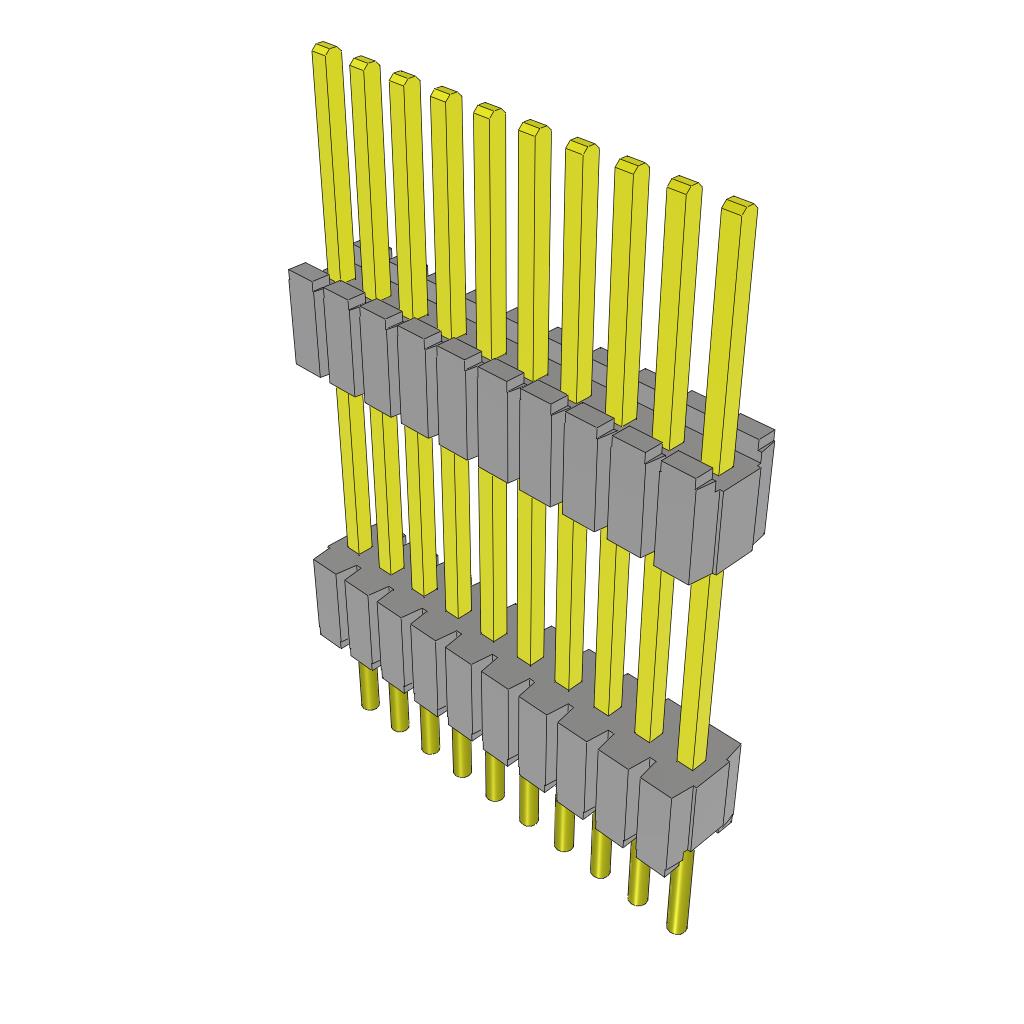 CONN HDR 10POS 0.05 STACK T/H【DWM-10-59-G-S-433】