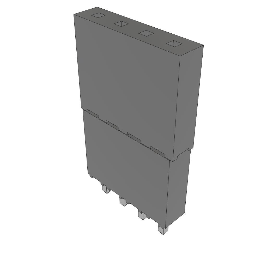 CONN SOCKET 4POS 0.1 TIN PCB【ESQ-104-33-T-S】