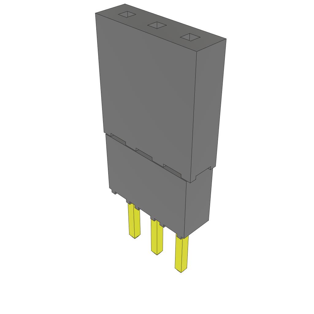 【ESQ-103-23-G-S】CONN SOCKET 3POS 0.1 GOLD PCB