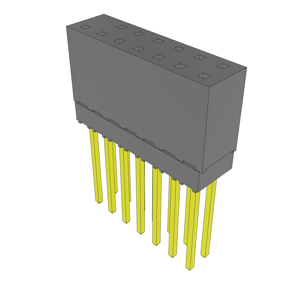【ESQ-107-39-G-D-014】CONN SOCKET 14POS 0.1 GOLD PCB