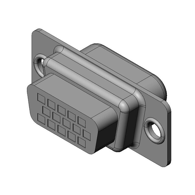 【D02-M15PG-N-F0】CONN D-SUB HD HOUSING PLUG 15POS