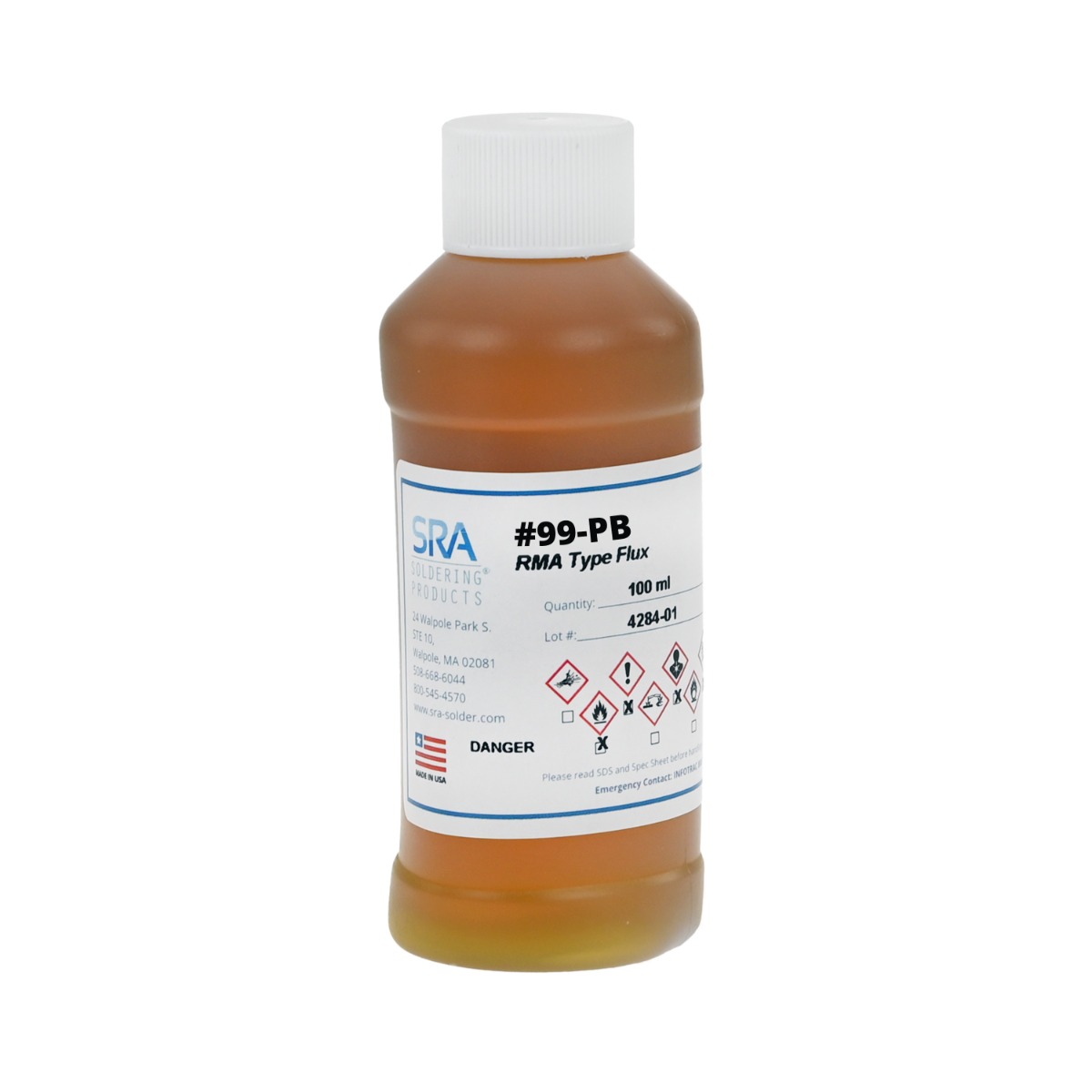 【FLS99PB-100ML】SRA #99-PB TYPE RMA, ROSIN SOLDE