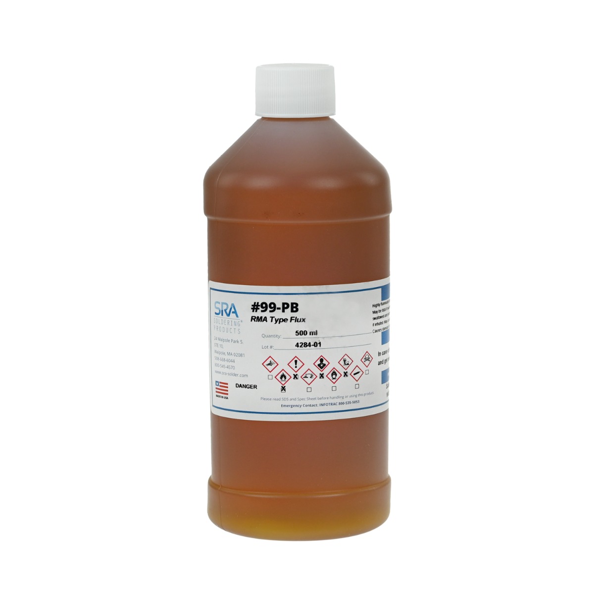 【FLS99PB-500ML】SRA #99-PB TYPE RMA, ROSIN SOLDE
