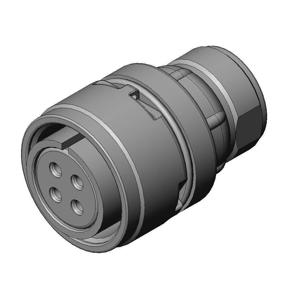 CONN PLUG FMALE 4P SOLDER CUP【N/MS3106B18-10S】