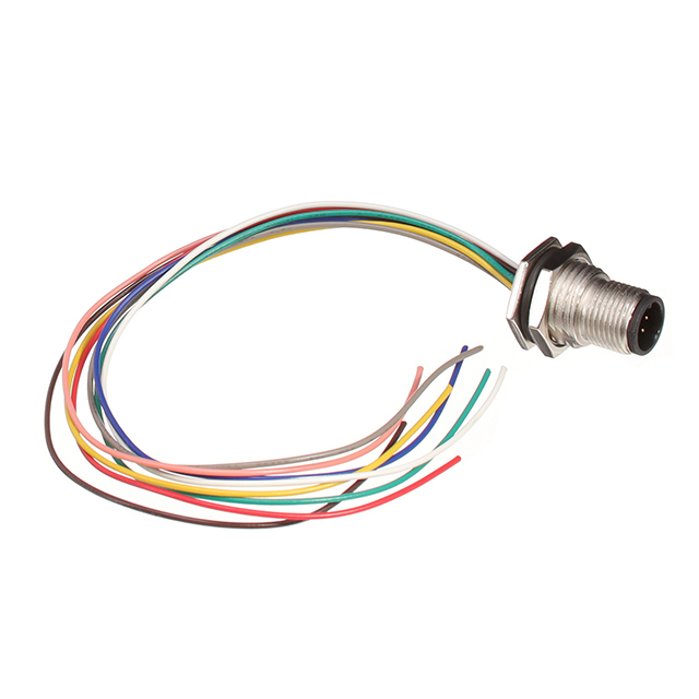 【M12A-08PMMS-SF8B20】CIRC CBL 8POS PLUG TO WIRE 0.66'