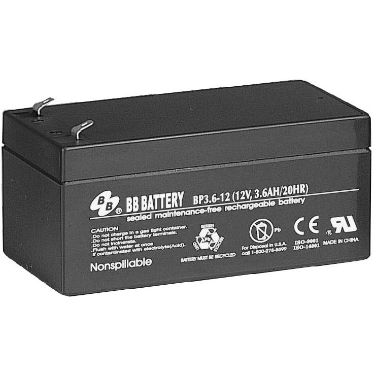 【BP3.6-12-T1】BATTERY LEAD ACID 12V 3.6AH
