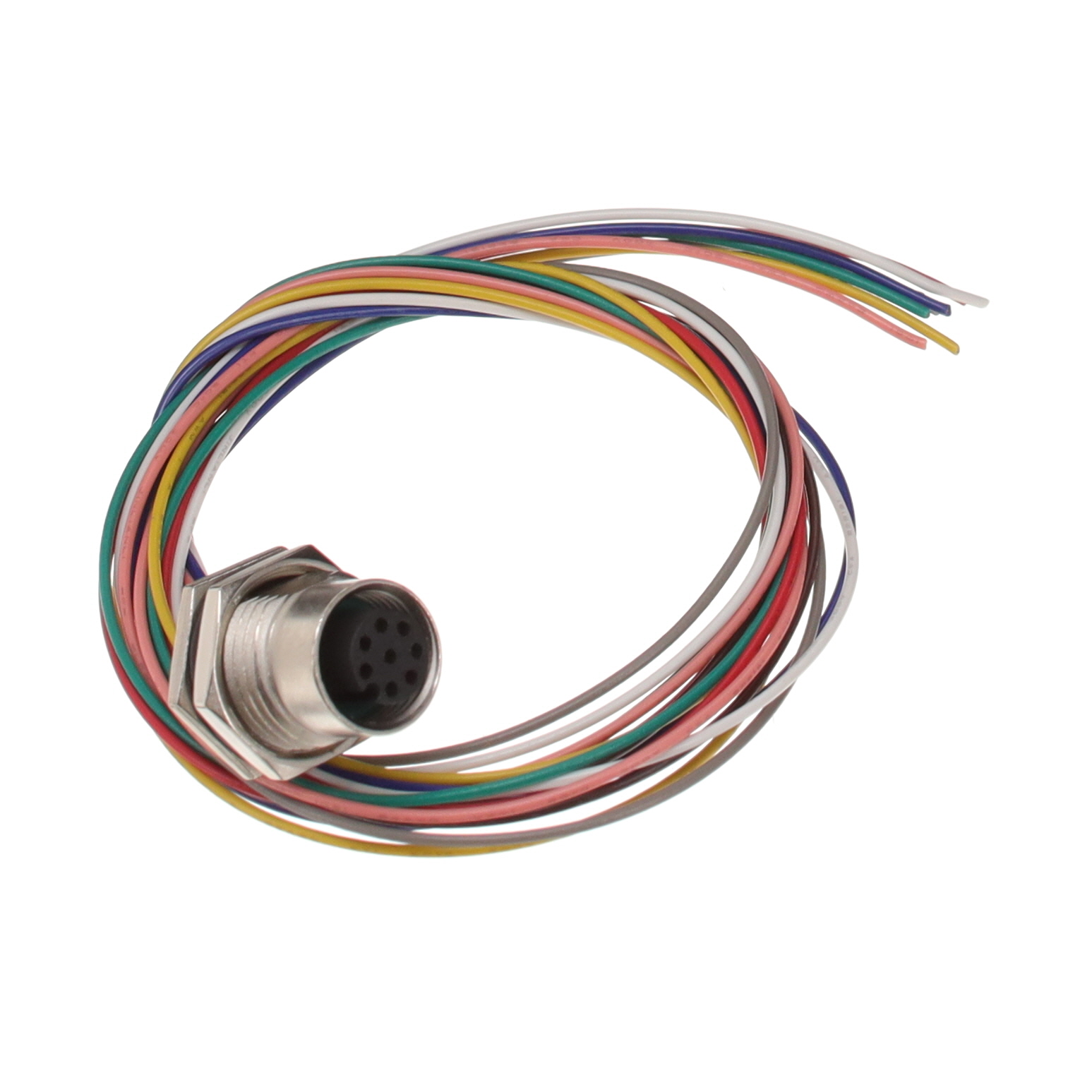 【M12A-08PFFS-SF8C50】CIRC CBL 8POS RCPT TO WIRE 1.64'