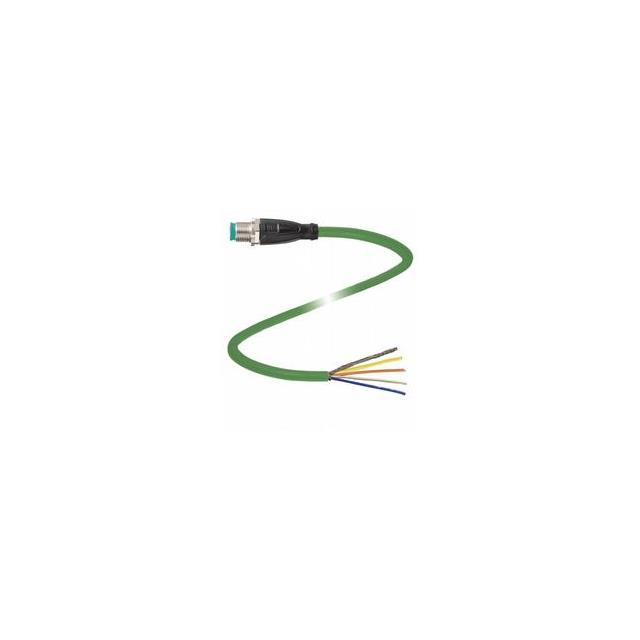 CIRC CBL 4POS RCPT TO WIRE 16.4'【V1SD-G-GN5M-PUR-E1S】