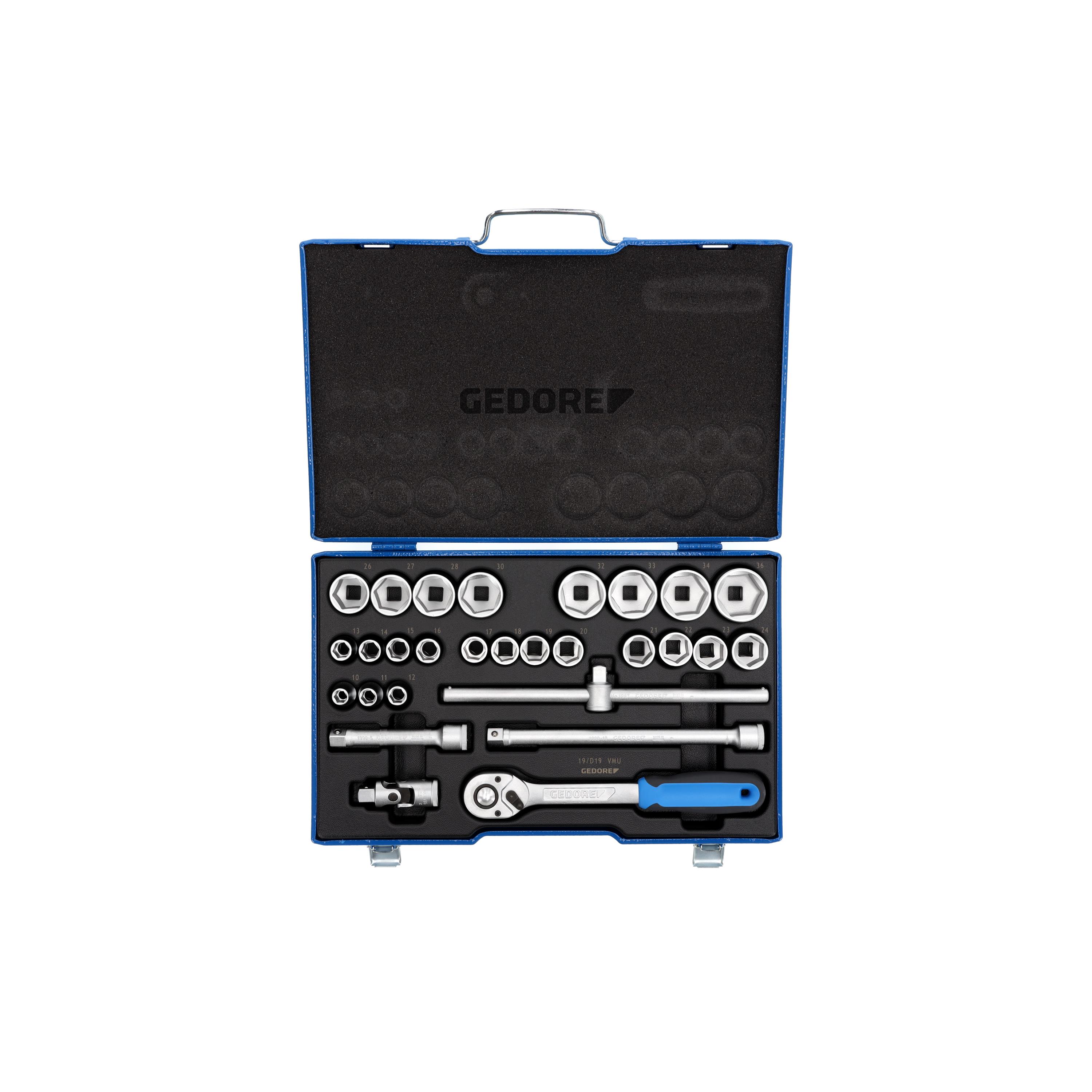 【19 VMU-10】SOCKET SET 1/2" 28 PCS HEX