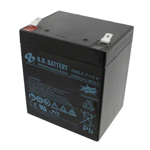 【HRL5.5-12P-T2 RA】BATTERY LEAD ACID 12V 5AH[バルク]