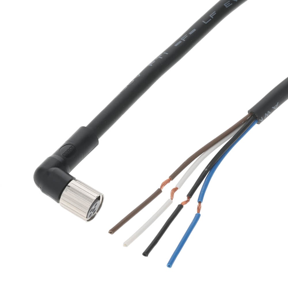 CBL 4POS PLUG RA TO WIRE 16.4'【XS3F-M8PVC4A5M】