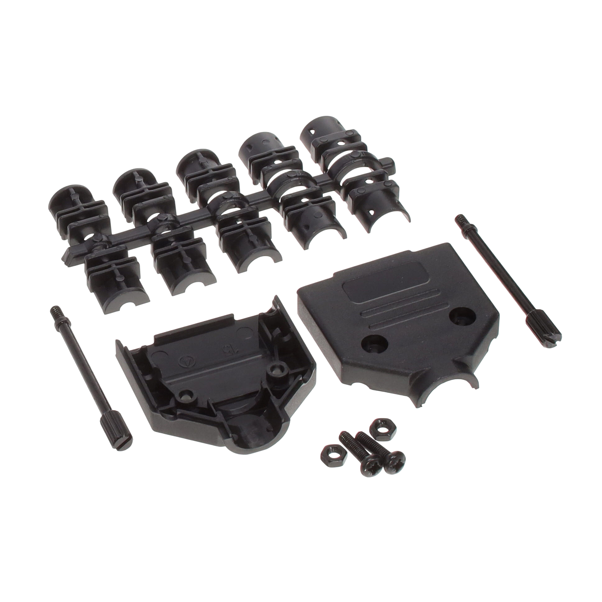 【8655APAT1A11KLF】DSUB PLAST HOOD BLCK 15-6560-010