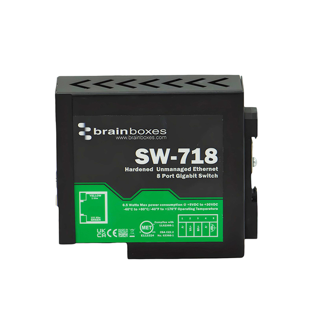 【SW-718】HARDENED INDUSTRIAL 8 PORT GIGAB