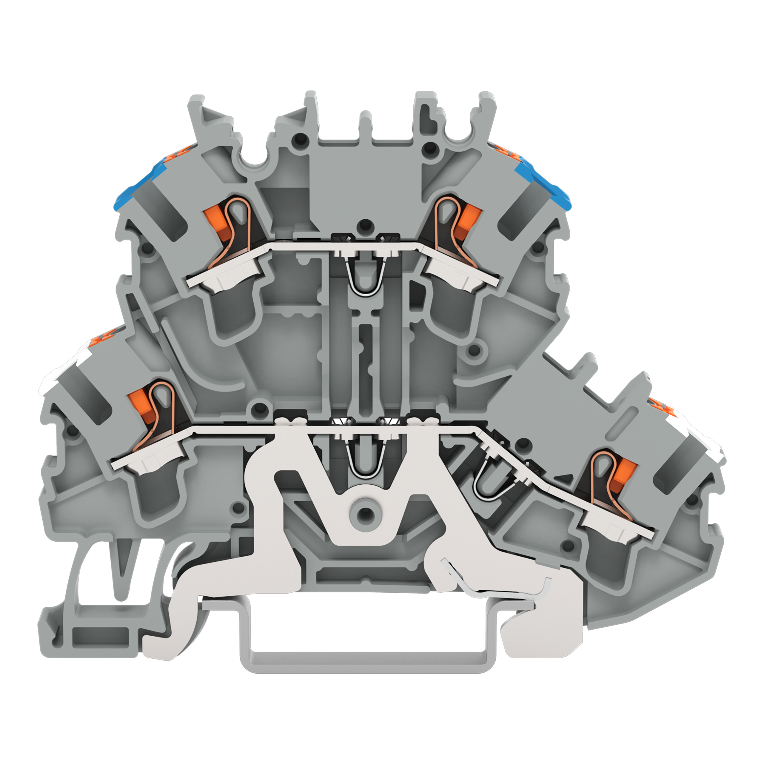 DOUBLE-DECK TERMINAL BLK W/ PUSH【2202-2218】