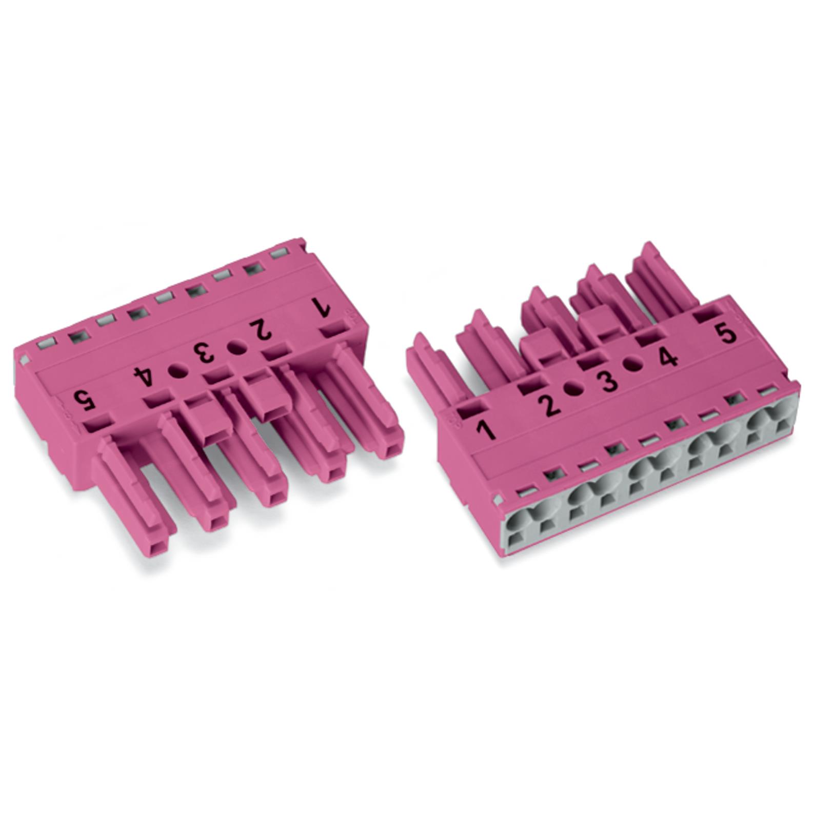 SOCKET, 5-POLE, PINK【770-285】