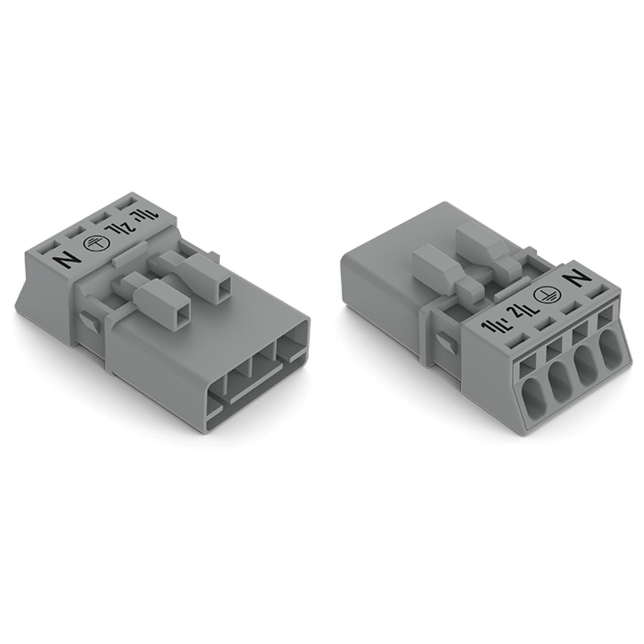 【890-254/060-000】PLUG, 4-POLE, GRAY