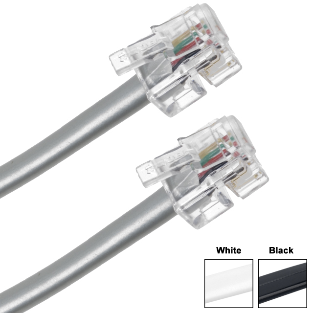 【510-26-6400-SV-0050F】6P4C, STRAIGHT 50', SILVER,