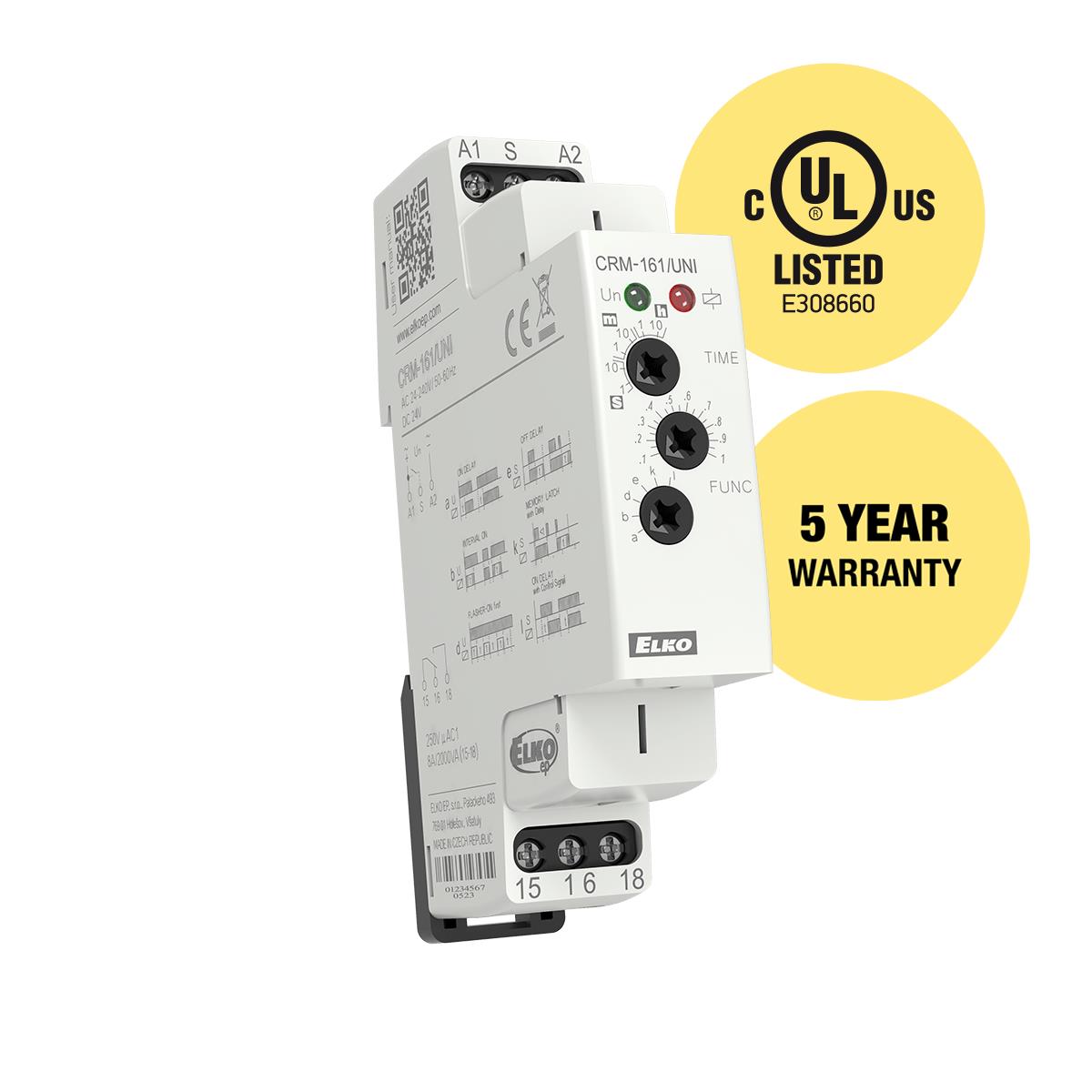 DIN MULTIF TIME RELAY 1X8A【CRM-161】