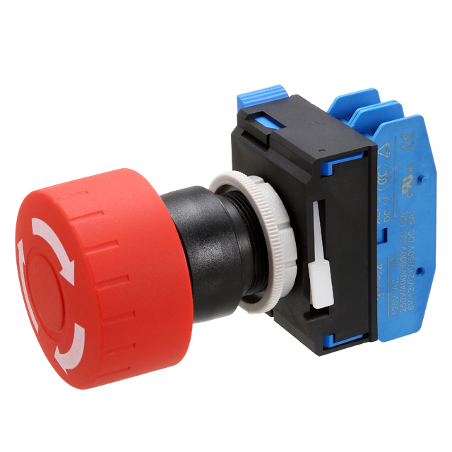 【ECS-22RE1RM2Q-200Q】EMERGENCY STOP SW, BIG MUSHROOM,[箱]