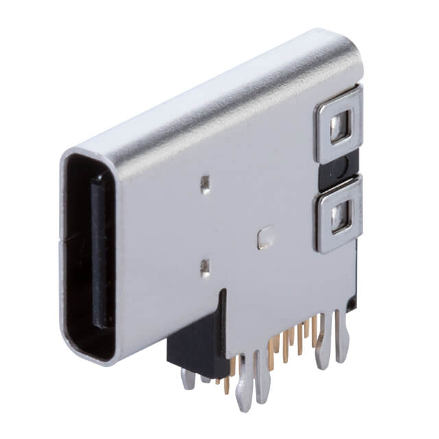 USB JACK, TYPE C, 2.0, RIGHT ANG【UJ20-C-R-G-TH-2-P14-TR】