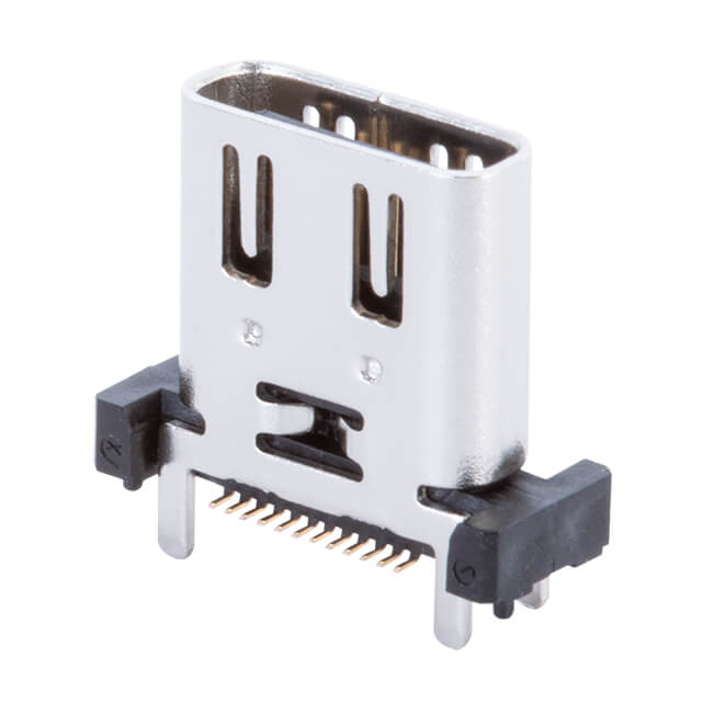 【UJ32-C-V-G-TH-8-P24-TR】USB JACK, TYPE C, 3.2, VERTICAL,