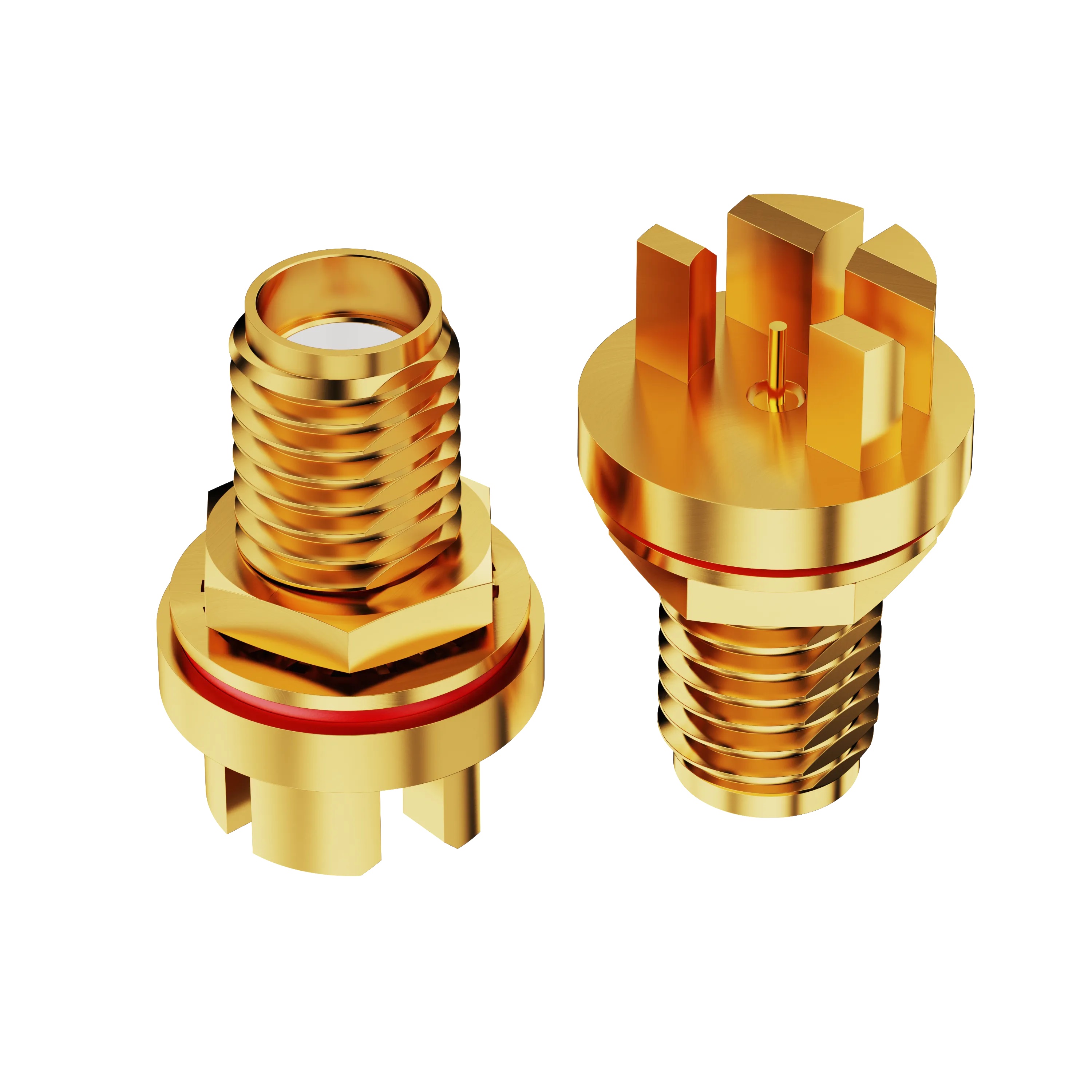 【RFPC-SMA23-FN-095-A】RP-SMA, PCB MOUNT, BULKHEAD JACK