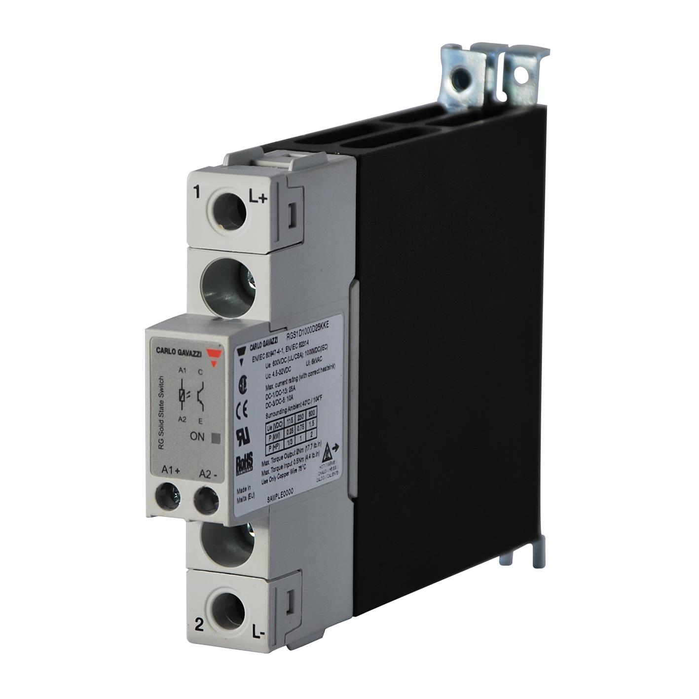 1-POLE DIN-RAIL MOUNT SSR, E-LAY【RGH1A60A31KKE】