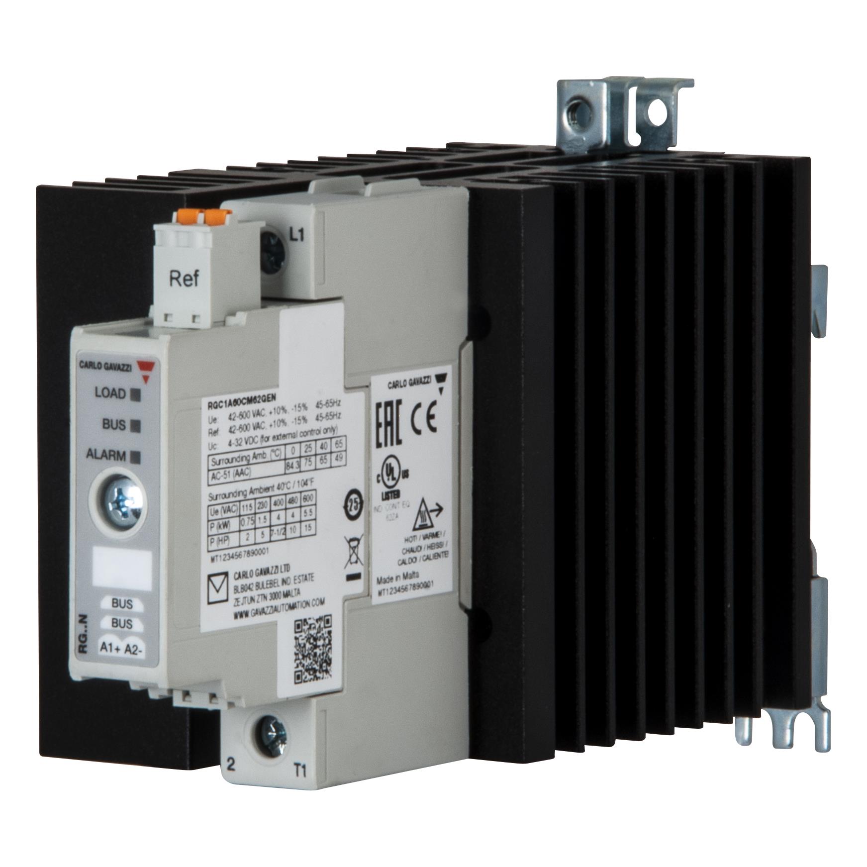 【RGC1A60CM62GEN】1-POLE DIN-RAIL MOUNT SSR, ZERO-