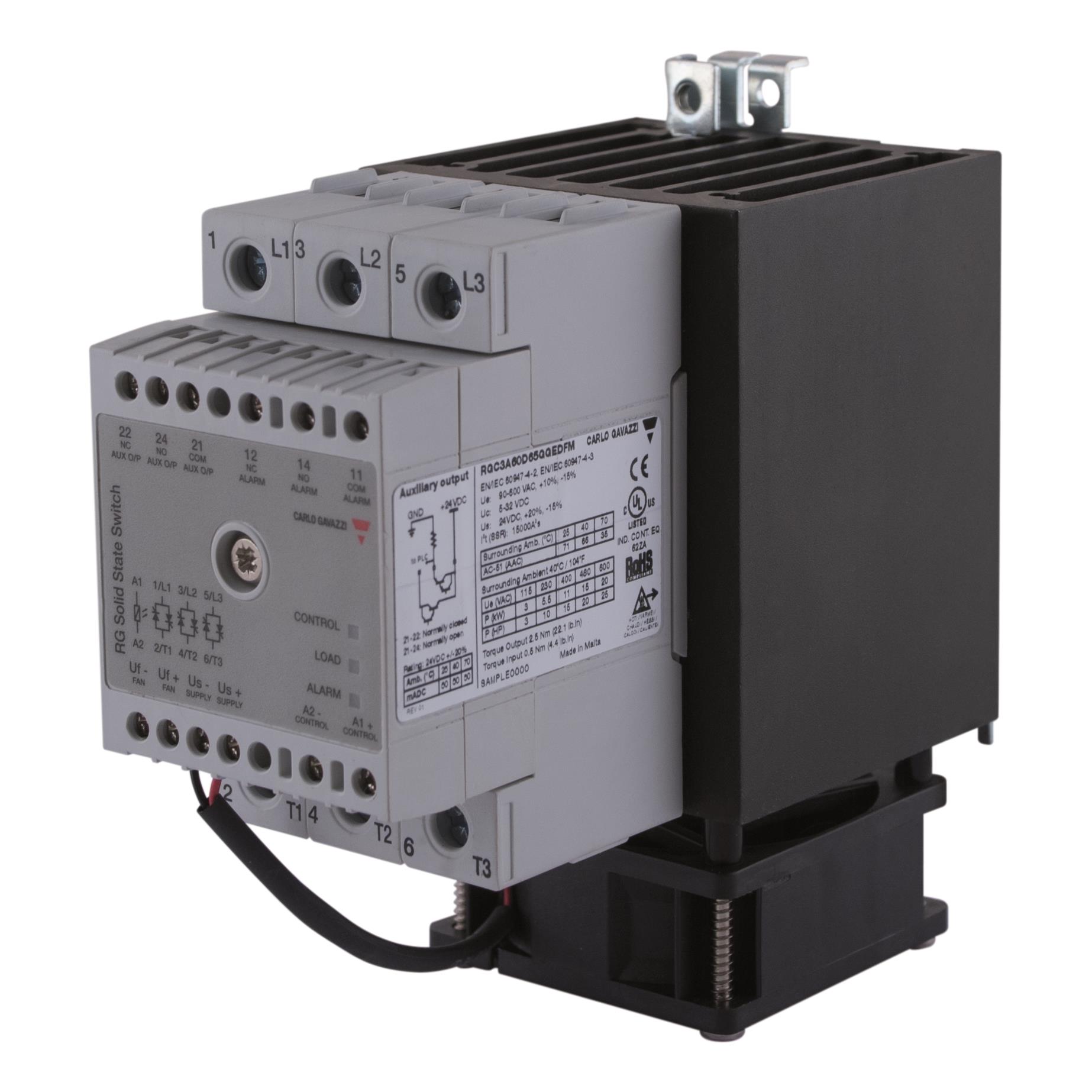2-POLE DIN-RAIL MOUNT SSR, ZERO-【RGC2A60D75GGEAFM】