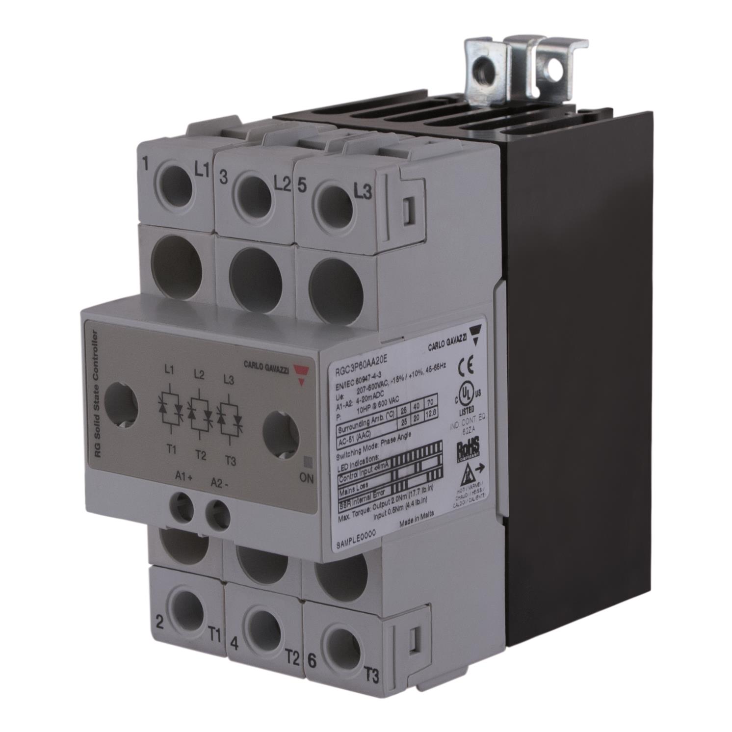 【RGC3P60AA20C1】3-POLE DIN-RAIL MOUNT SCR, PROPO
