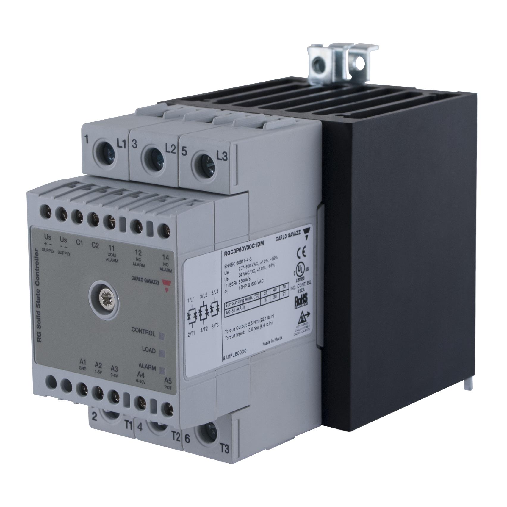 【RGC3P60V30EDP】3-POLE DIN-RAIL MOUNT SCR, PROPO