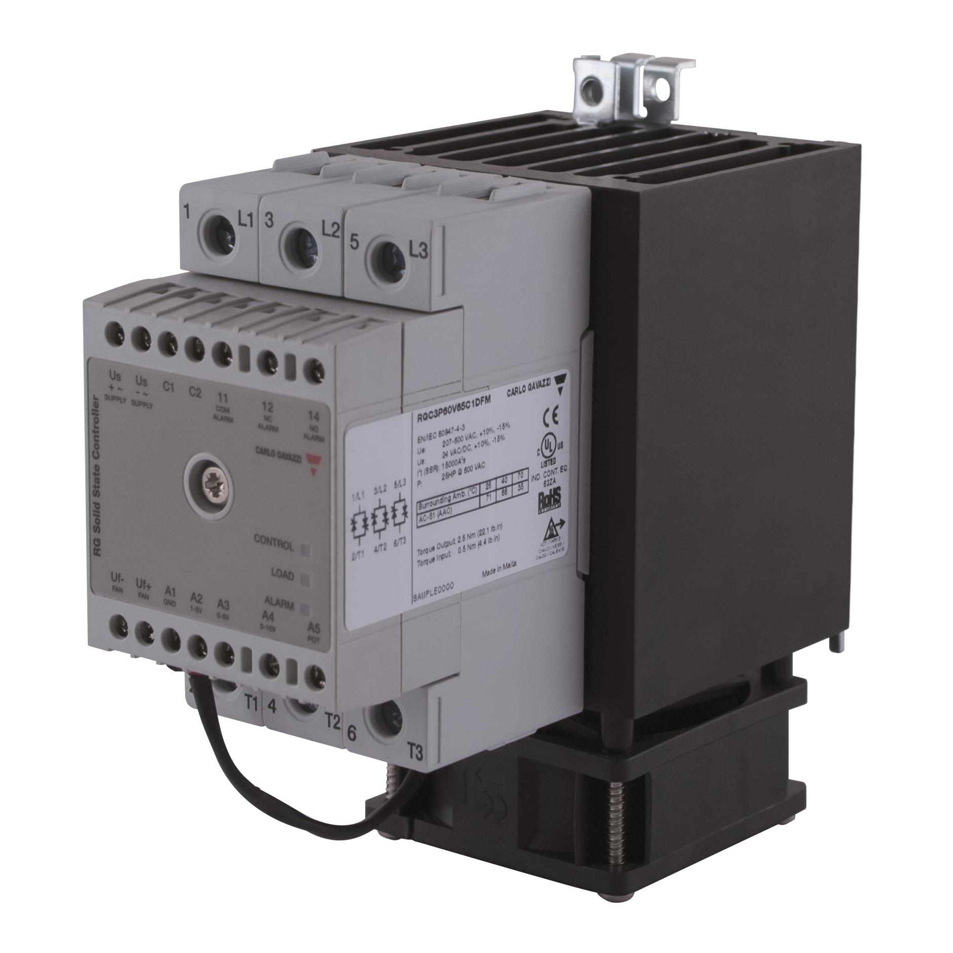 2-POLE DIN-RAIL MOUNT SCR, PROPO【RGC2P60V75C1DFM】