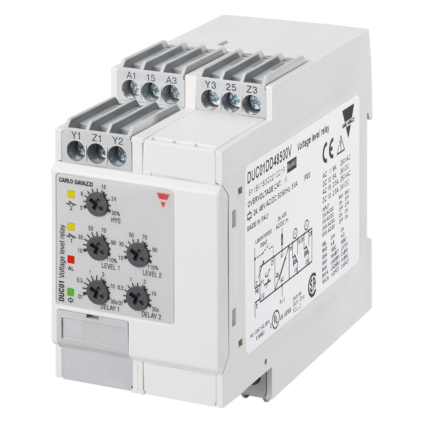 【DUC01DD48500V】1-PHASE TRUE RMS MONITORING RELA