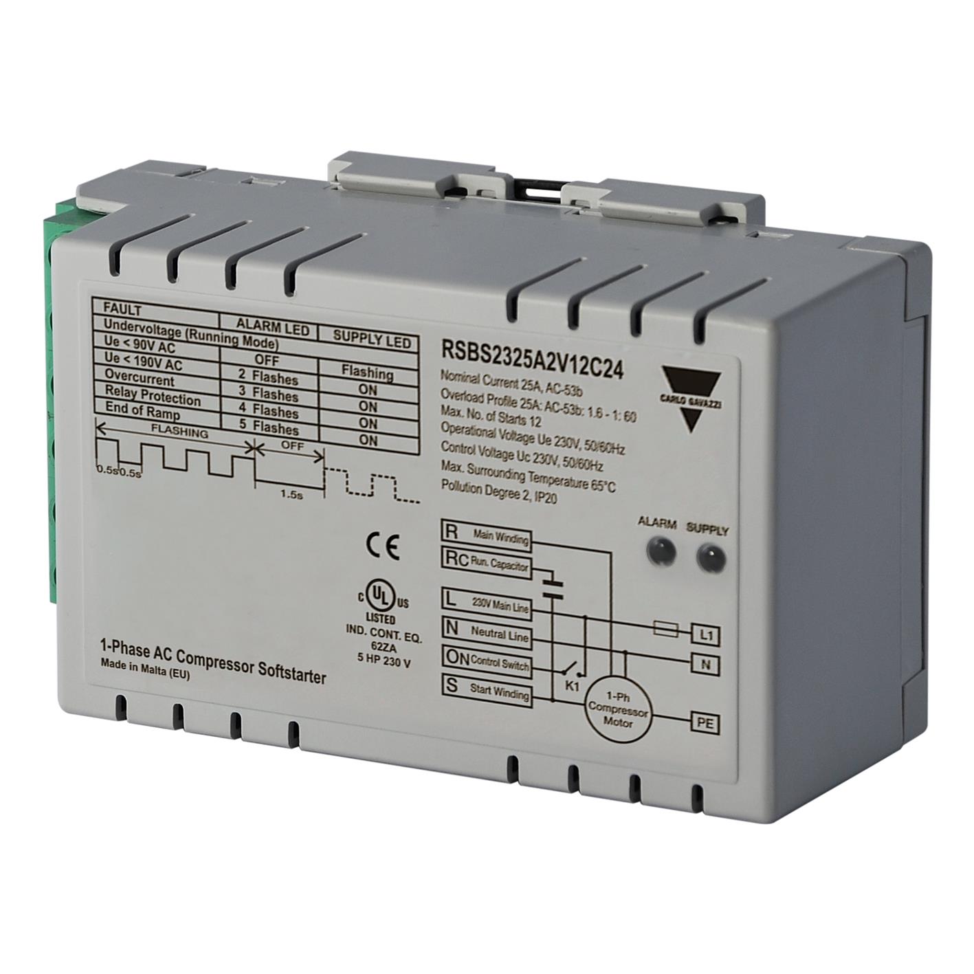 【RSBS2332A2V12C24】1PH S/ST 230V 32A 240 CASE 6MM
