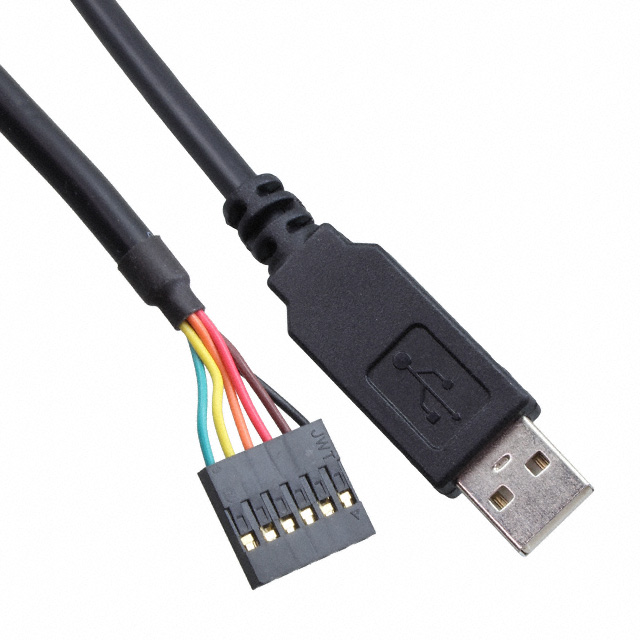 【TTL-234X-5V】CABLE USB TO UART 5V .1" CONN