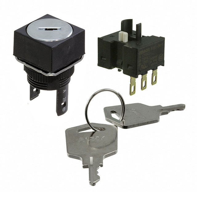 【A165K-A2AL-1】SWITCH KEYLOCK 2POS SPDT 5A 125V
