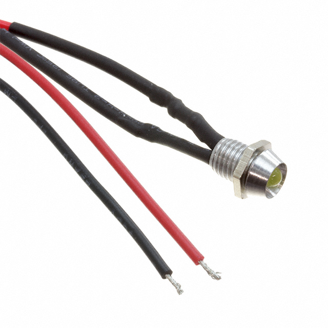 【FL1M-6CW-2-Y2V】LED YEL 6MM NUT 2VDC STK