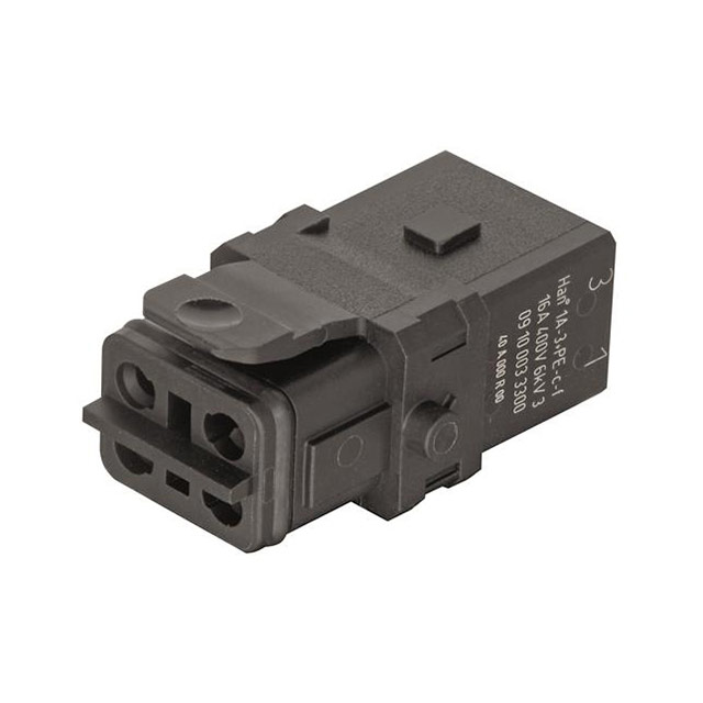 【09100033300】1A 3+PE FEMALE CRIMP INSERT WITH