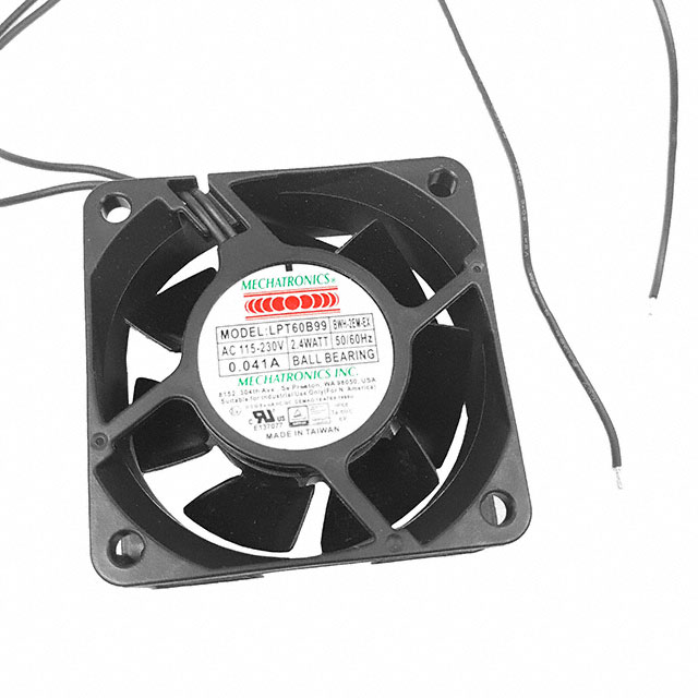 【LPT60B99-BWHR-2EM-EX】EC FAN AXIAL 60 X 60 X 25MM 100-