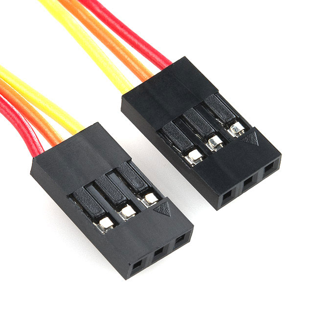 JUMPER WIRE 0.1" 3-PIN 6"【PRT-10368】
