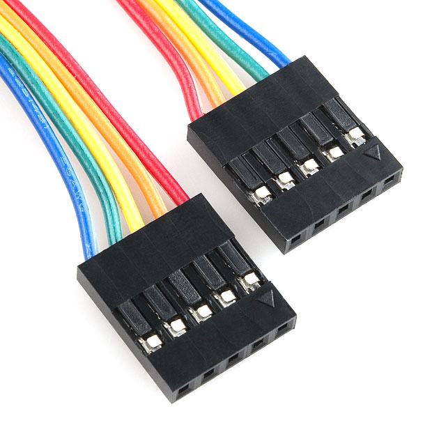 JUMPER WIRE 0.1" 5-PIN 6"【PRT-10370】