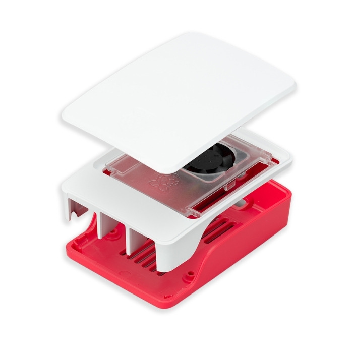 【23587】RASPBERRY PI 5 CASE - RED/WHITE