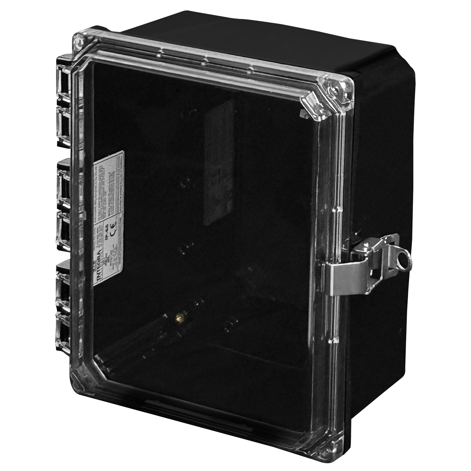 ENCL BLACK PC HINGED W LATCH 10X【H10084HCLL-BLK】