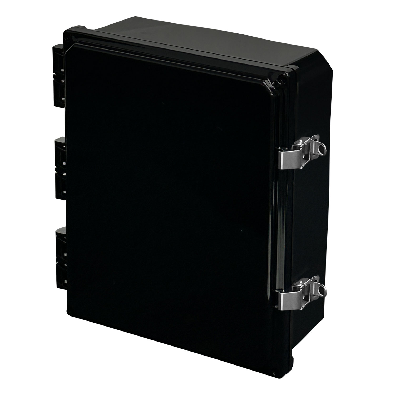 ENCL BLACK PC HINGED W LATCH 12X【H12104HLL-BLK】