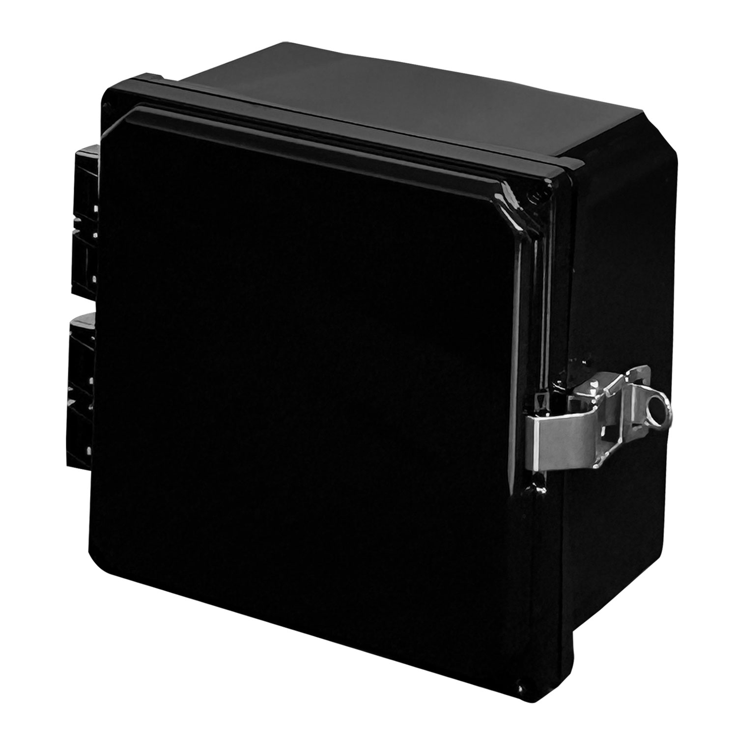 ENCL BLACK PC HINGED W LATCH 8X8【H8084HLL-BLK】