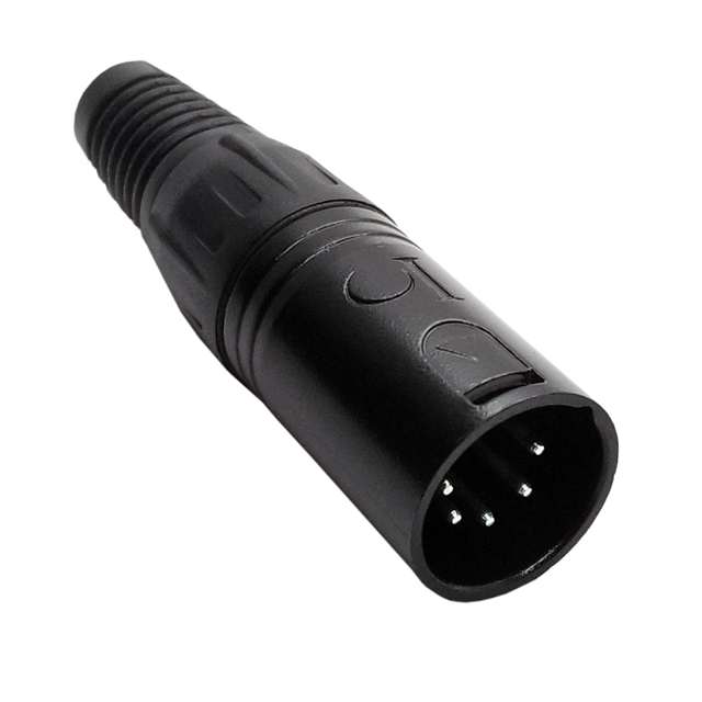 CONN RCPT MALE XLR 5POS SILVER【IO-XLR5-M-BK】