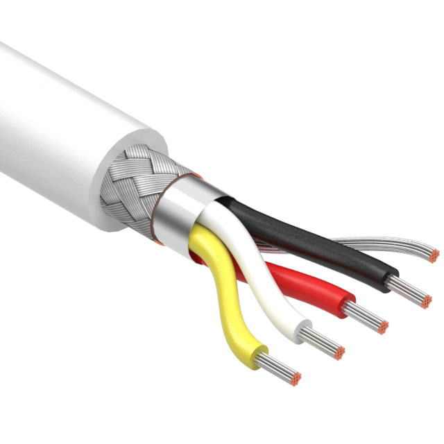 【30-01032】CABLE 4CON 24AWG WHT SHLD 502'