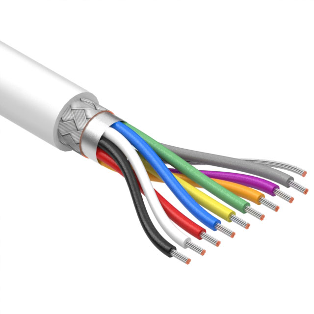 【30-01088】CABLE 9CON 20AWG WHT SHLD 502'